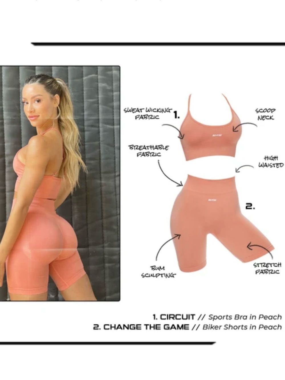 Bo+Tee High Waist Scrunch Bum Women’s Biker Gym Shorts Stretch Compression Small